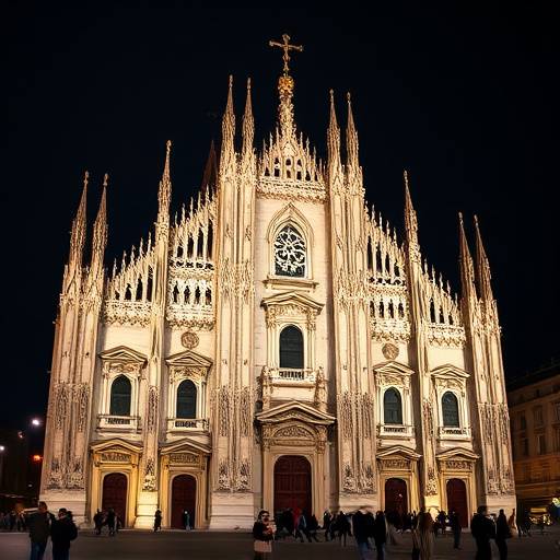 Duomo di Milano illuminato di notte